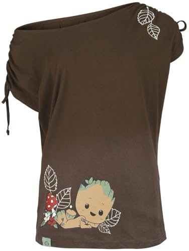 Guardians of the Galaxy Groot Frauen T-Shirt braun M 100% Baumwolle Fan-Merch, Filme von Guardians of the Galaxy