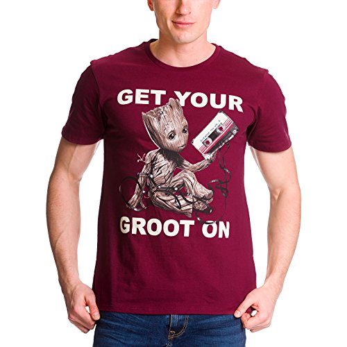 Guardians of The Galaxy Herren T-Shirt Groot, weinrot Baumwolle - XL von Guardians of the Galaxy