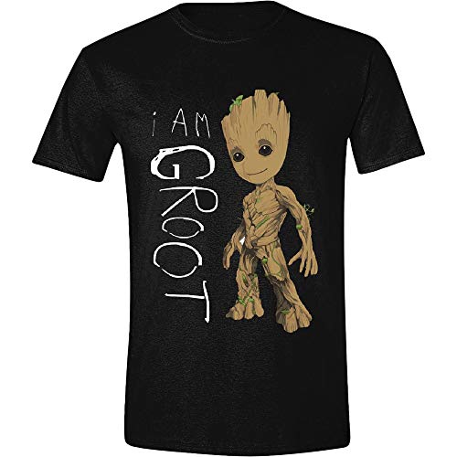 Guardians of the Galaxy - I Am Groot Scribbles Herren T-Shirt - Schwarz - Größe Large von Guardians of the Galaxy