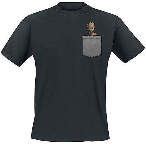 Guardians Of The Galaxy Pocket Groot Männer T-Shirt schwarz XXL von Guardians Of The Galaxy