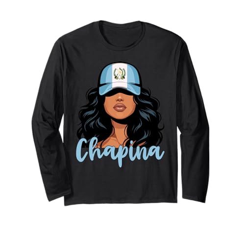 Chapina Guatemaltekisches Mädchen Guatemala Flagge Guatemalteca Damen Langarmshirt Chapina Guatemaltekisches Mädchen Guatemala Flagge Guatemalteca Damen Langarmshirt von Guatemala for Girls and Women Guatemalan Outfit