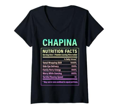 Damen Chapina Proud Guatemaltekische Frauen Mädchen T-Shirt mit V-Ausschnitt Damen Chapina Proud Guatemaltekische Frauen Mädchen T-Shirt mit V-Ausschnitt von Guatemalan Culture Gifts for Chapina Women Girls