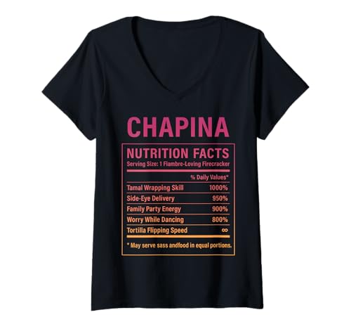 Damen Chapina Proud Guatemaltekische Frauen Mädchen T-Shirt mit V-Ausschnitt Damen Chapina Proud Guatemaltekische Frauen Mädchen T-Shirt mit V-Ausschnitt von Guatemalan Culture Gifts for Chapina Women Girls