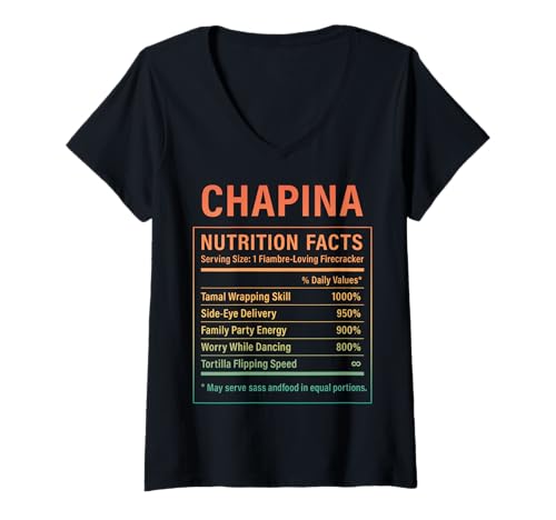 Damen Chapina Proud Guatemaltekische Frauen Mädchen T-Shirt mit V-Ausschnitt Damen Chapina Proud Guatemaltekische Frauen Mädchen T-Shirt mit V-Ausschnitt von Guatemalan Culture Gifts for Chapina Women Girls