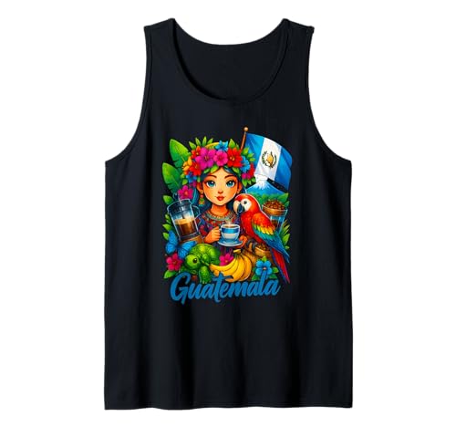 Guatemaltekische Flagge Guatemala Frauen Hispanic Siesta Pride Tank Top von Guatemalan Independence Day Apparel Men Women Kids