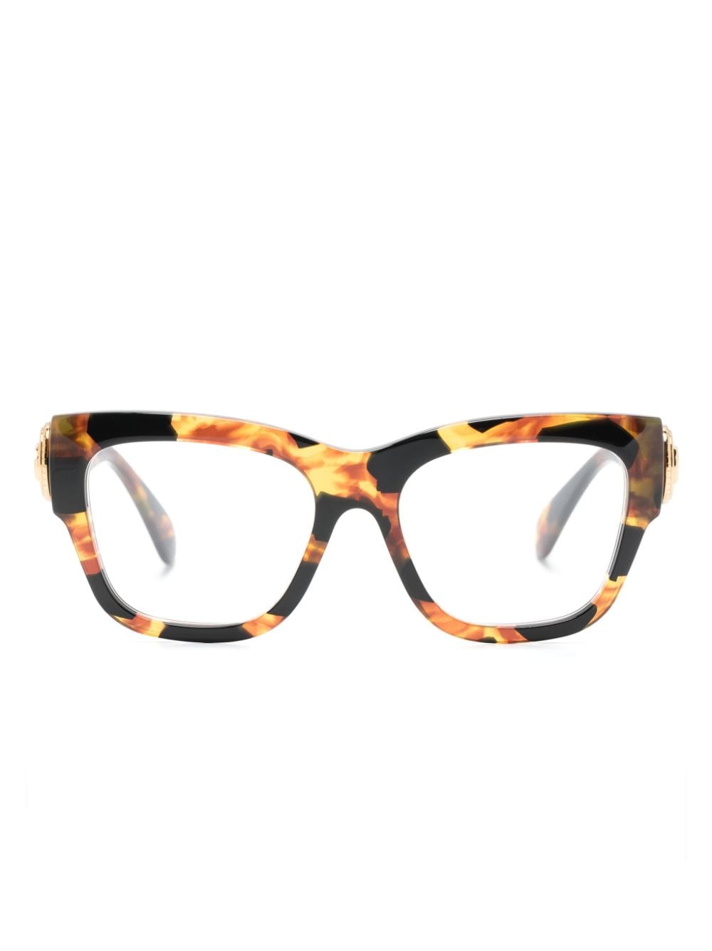 Gucci Eyewear Brille in Schildpattoptik mit GG-Schild - Braun von Gucci Eyewear