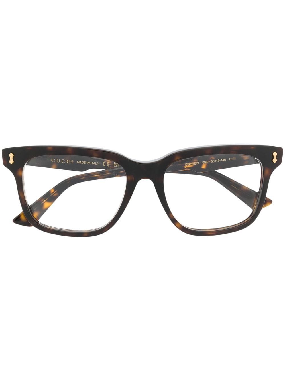 Gucci Eyewear Brille mit eckigem Gestell - Braun von Gucci Eyewear