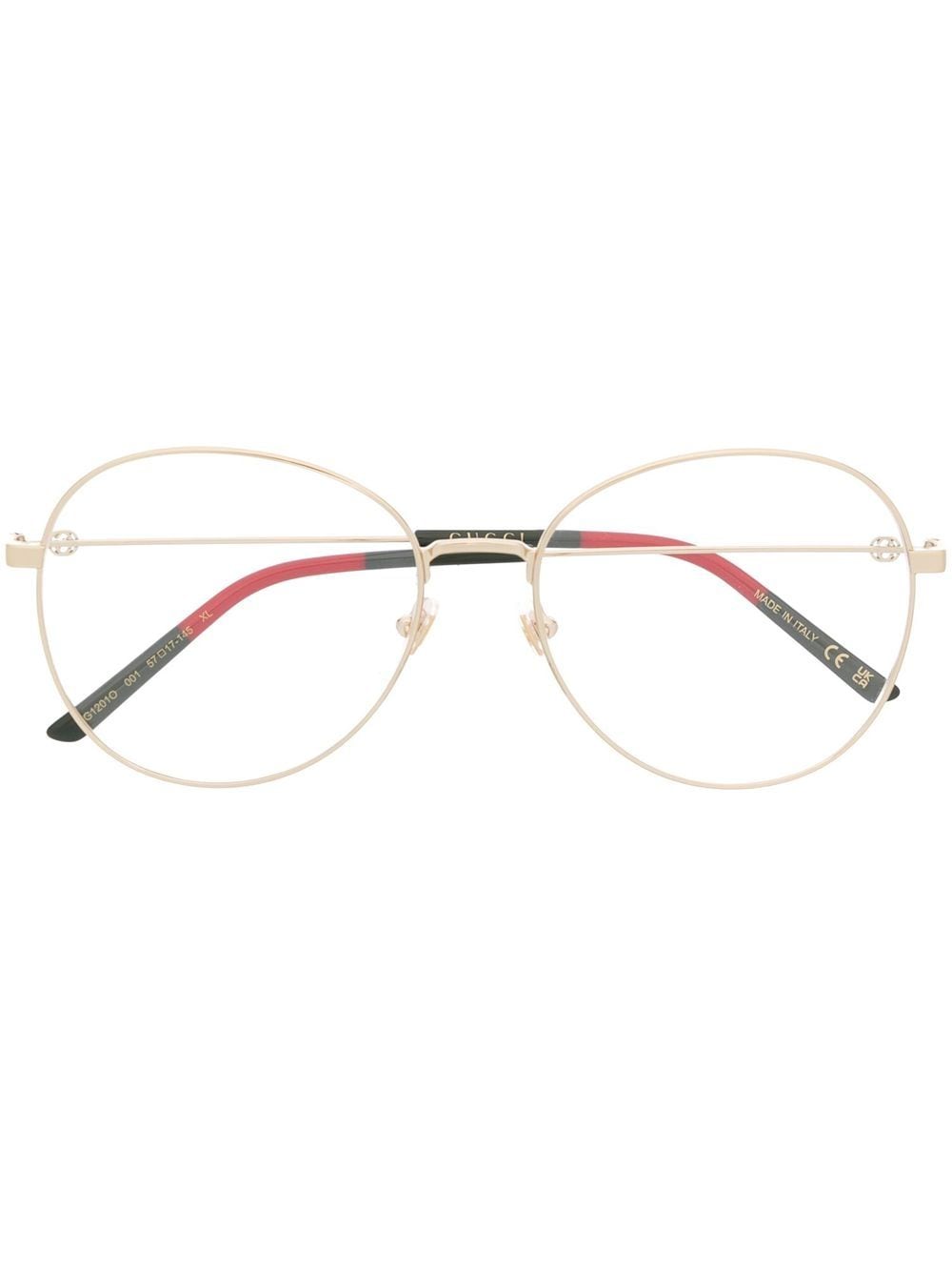 Gucci Eyewear Brille mit rundem Gestell - Gold von Gucci Eyewear