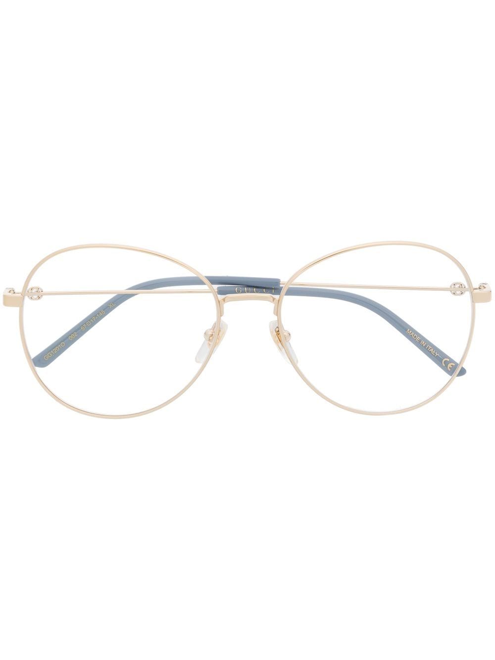 Gucci Eyewear Brille mit rundem Gestell - Gold von Gucci Eyewear