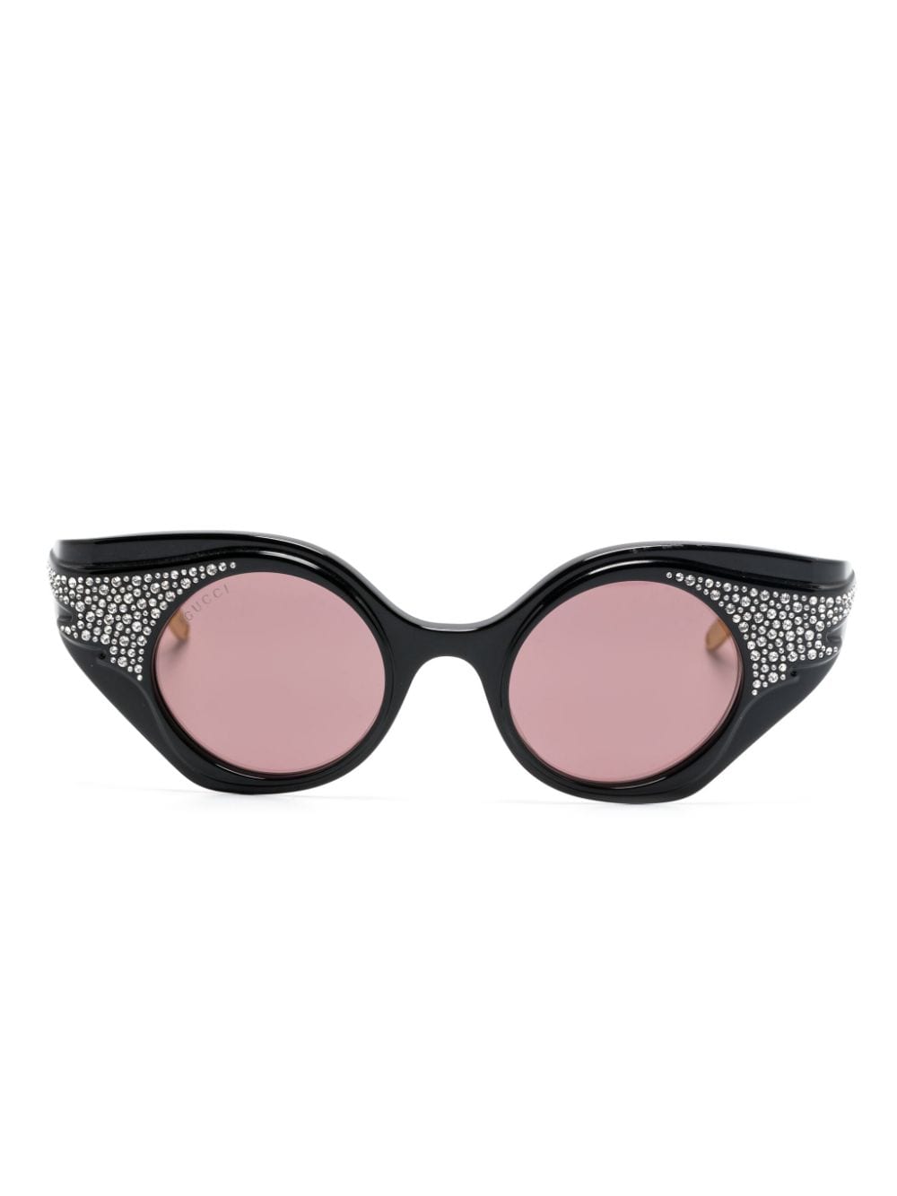 Gucci Eyewear Butterfly-Sonnenbrille mit Kristallen - Schwarz von Gucci Eyewear