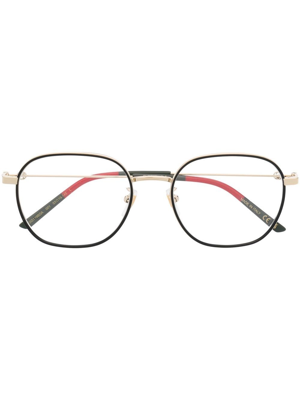 Gucci Eyewear Eckige Brille mit GG - Gold von Gucci Eyewear