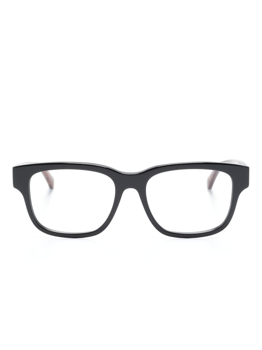 Gucci Eyewear Eckige Brille mit Glanzoptik - Schwarz von Gucci Eyewear