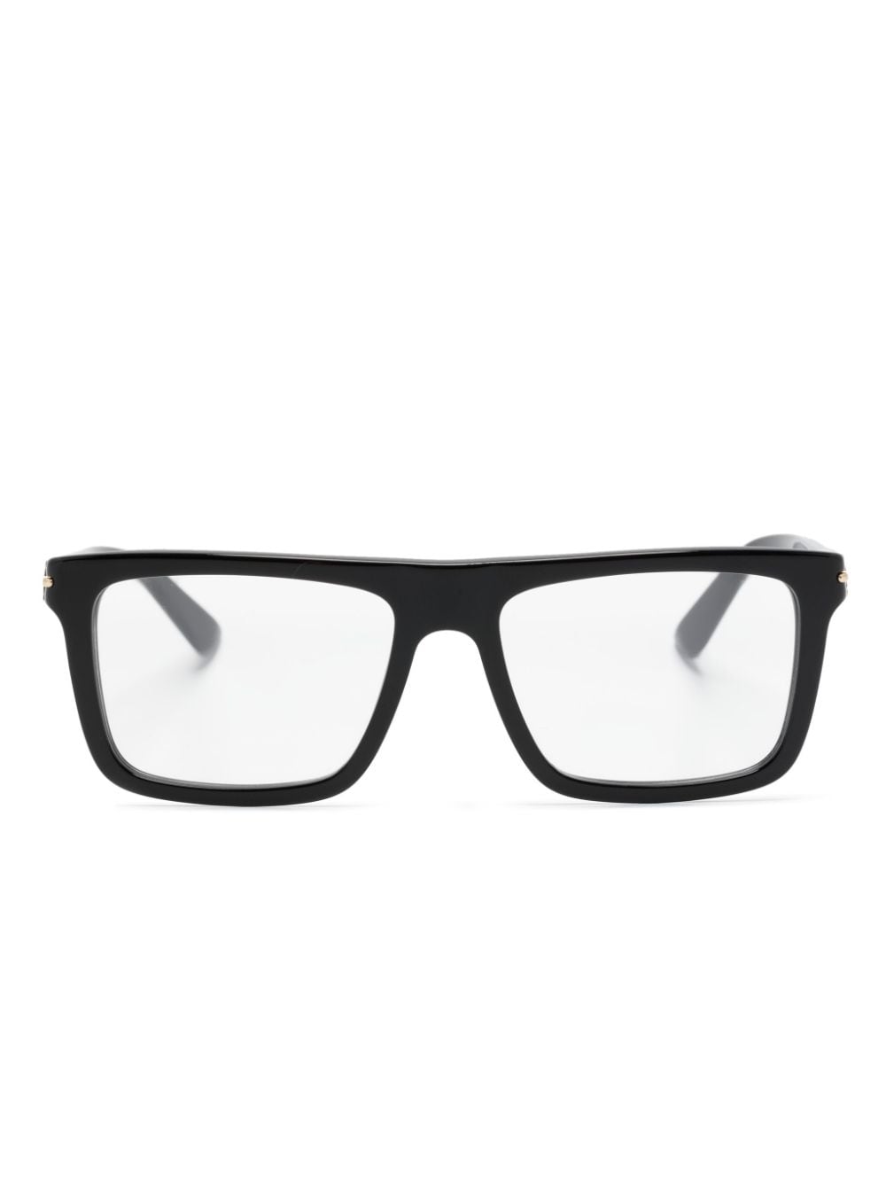 Gucci Eyewear Eckige Brille mit Logo-Gravur - Schwarz von Gucci Eyewear