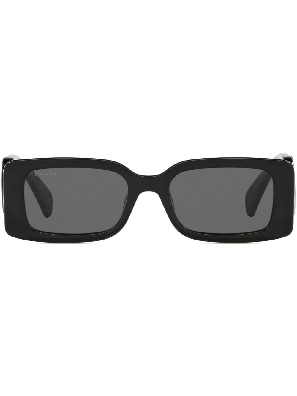 Gucci Eyewear Eckige Sonnenbrille mit GG - Schwarz von Gucci Eyewear