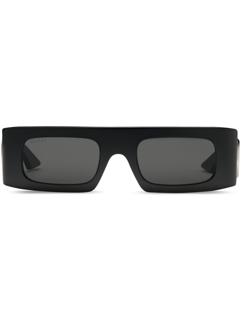 Gucci Eyewear Eckige Sonnenbrille mit GG - Schwarz von Gucci Eyewear