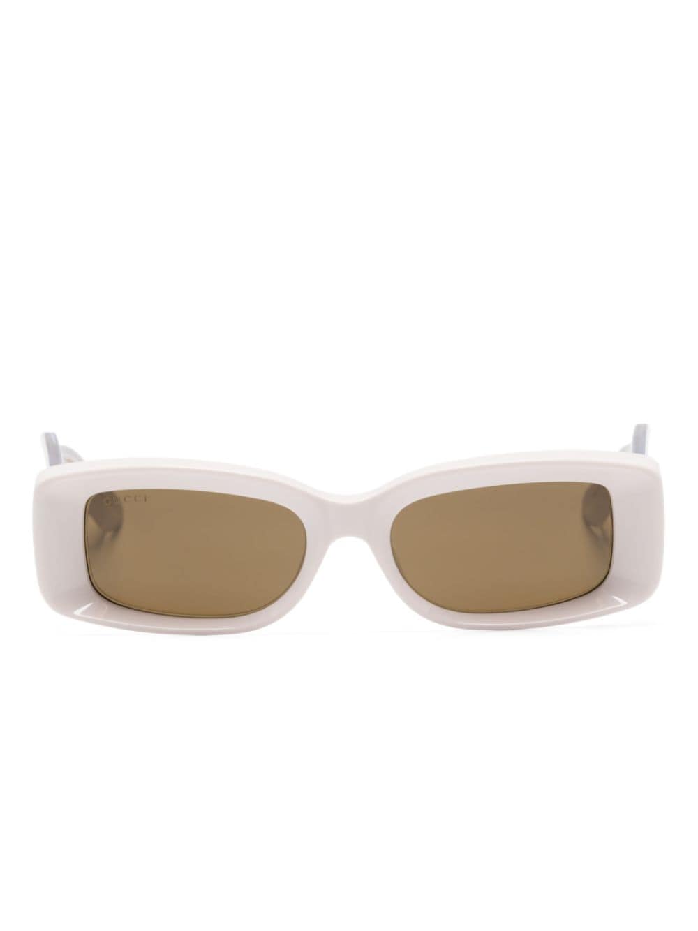 Gucci Eyewear Eckige Sonnenbrille mit Logo-Gravur - Nude von Gucci Eyewear