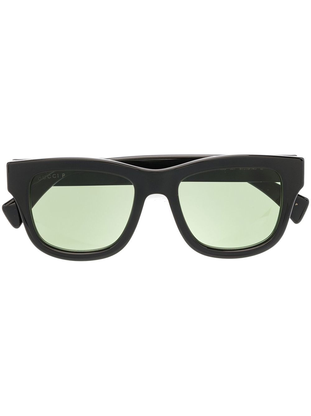 Gucci Eyewear Eckige Sonnenbrille mit Logo - Schwarz von Gucci Eyewear