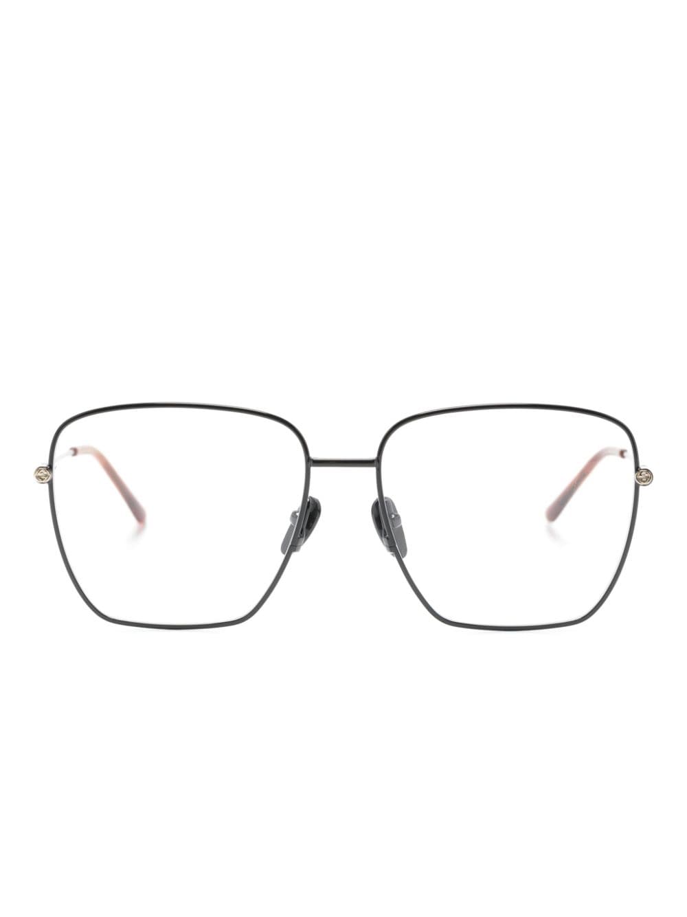 Gucci Eyewear GG1414O Brille im Oversized-Look mit GG - Schwarz von Gucci Eyewear