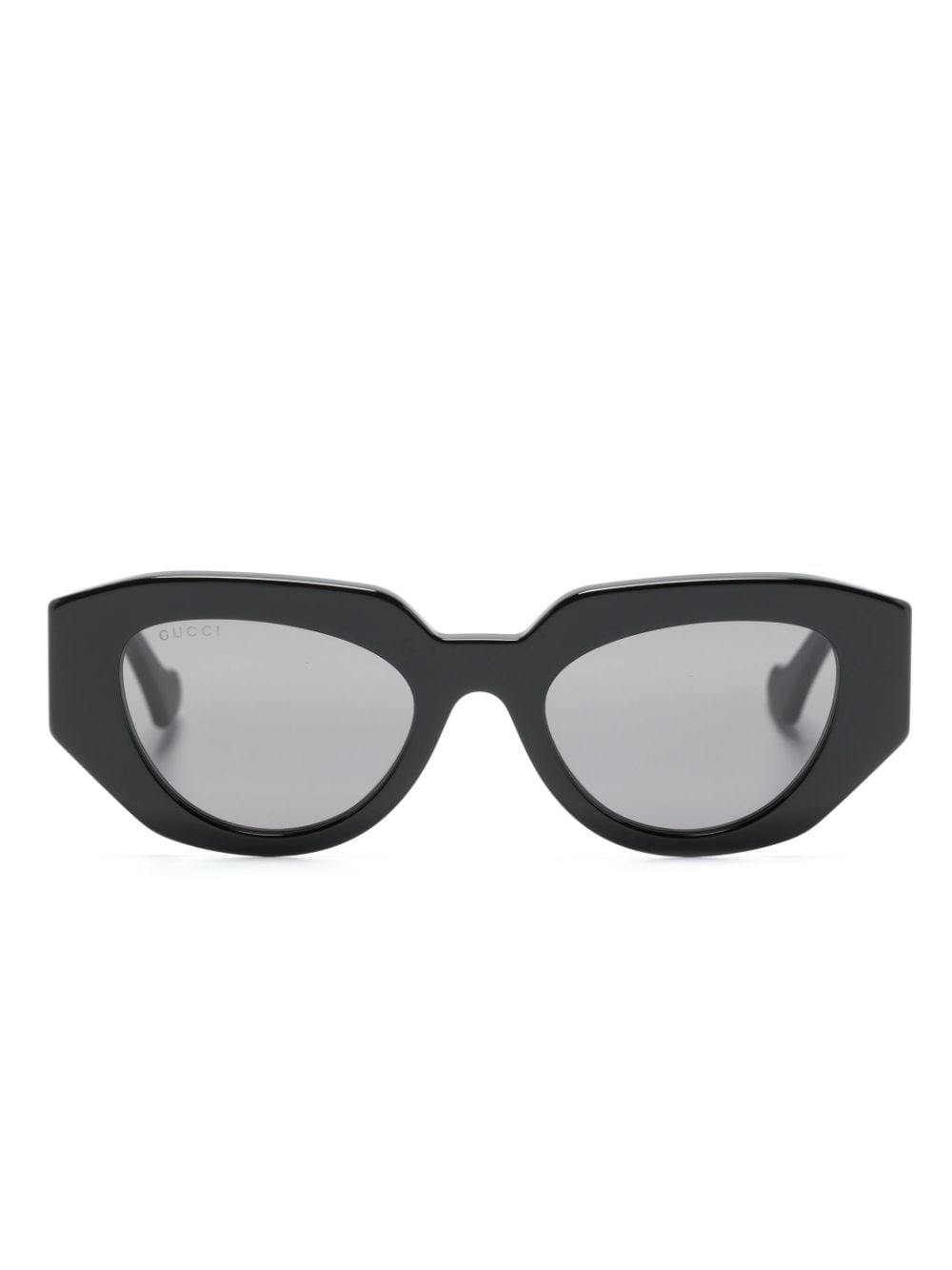 Gucci Eyewear Sonnenbrille mit ovalem Gestell - Schwarz von Gucci Eyewear