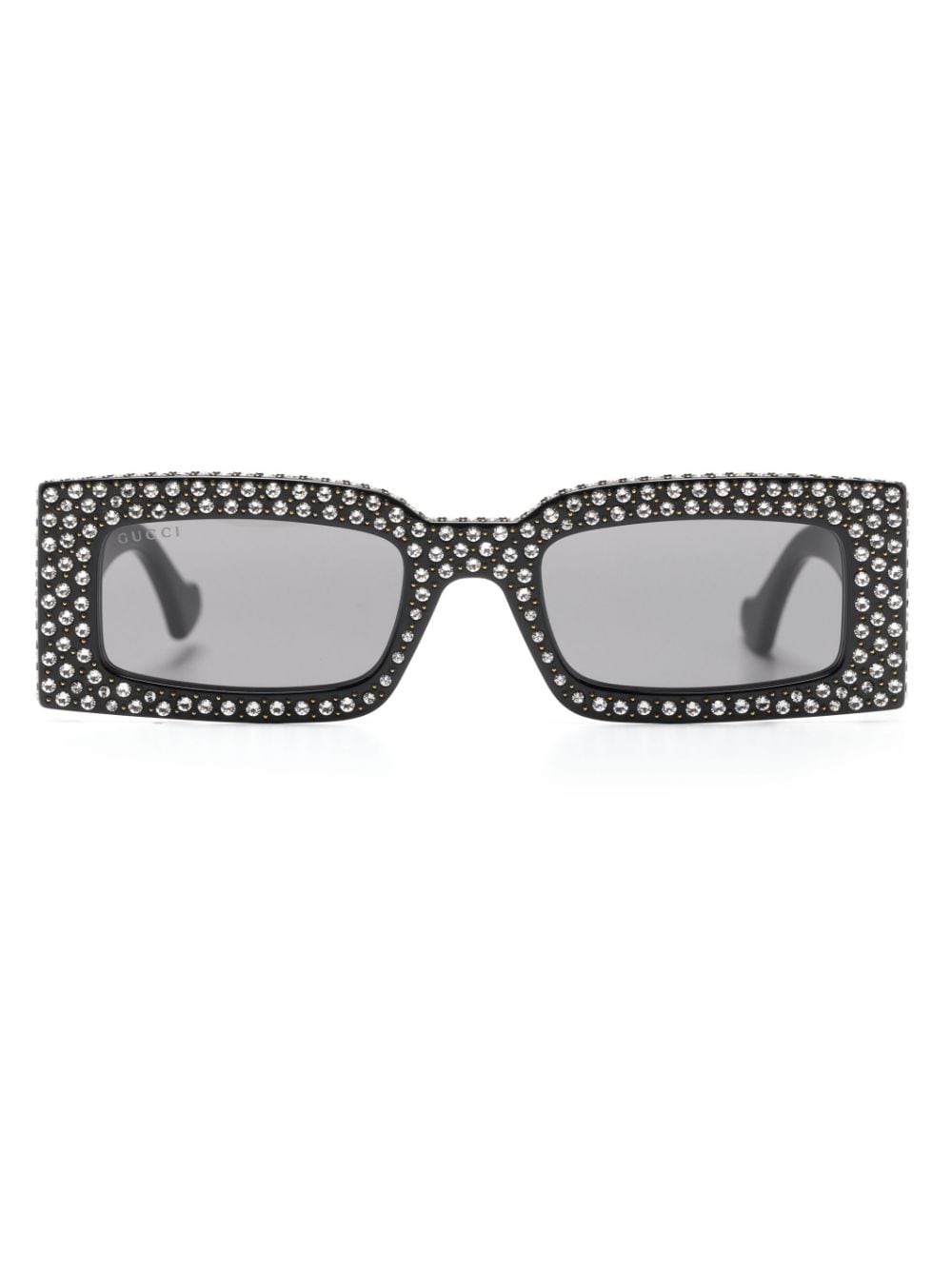 Gucci Eyewear Eckige Gene Sonnenbrille mit GG - Schwarz von Gucci Eyewear