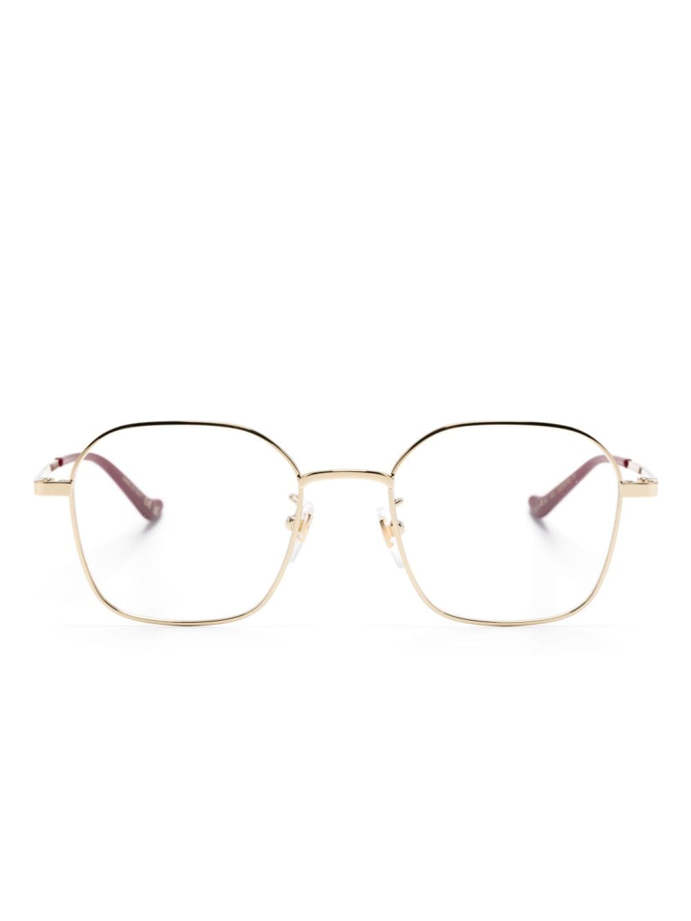 Gucci Eyewear Geometrisches Gestell mit Logo-Gravur - Gold von Gucci Eyewear