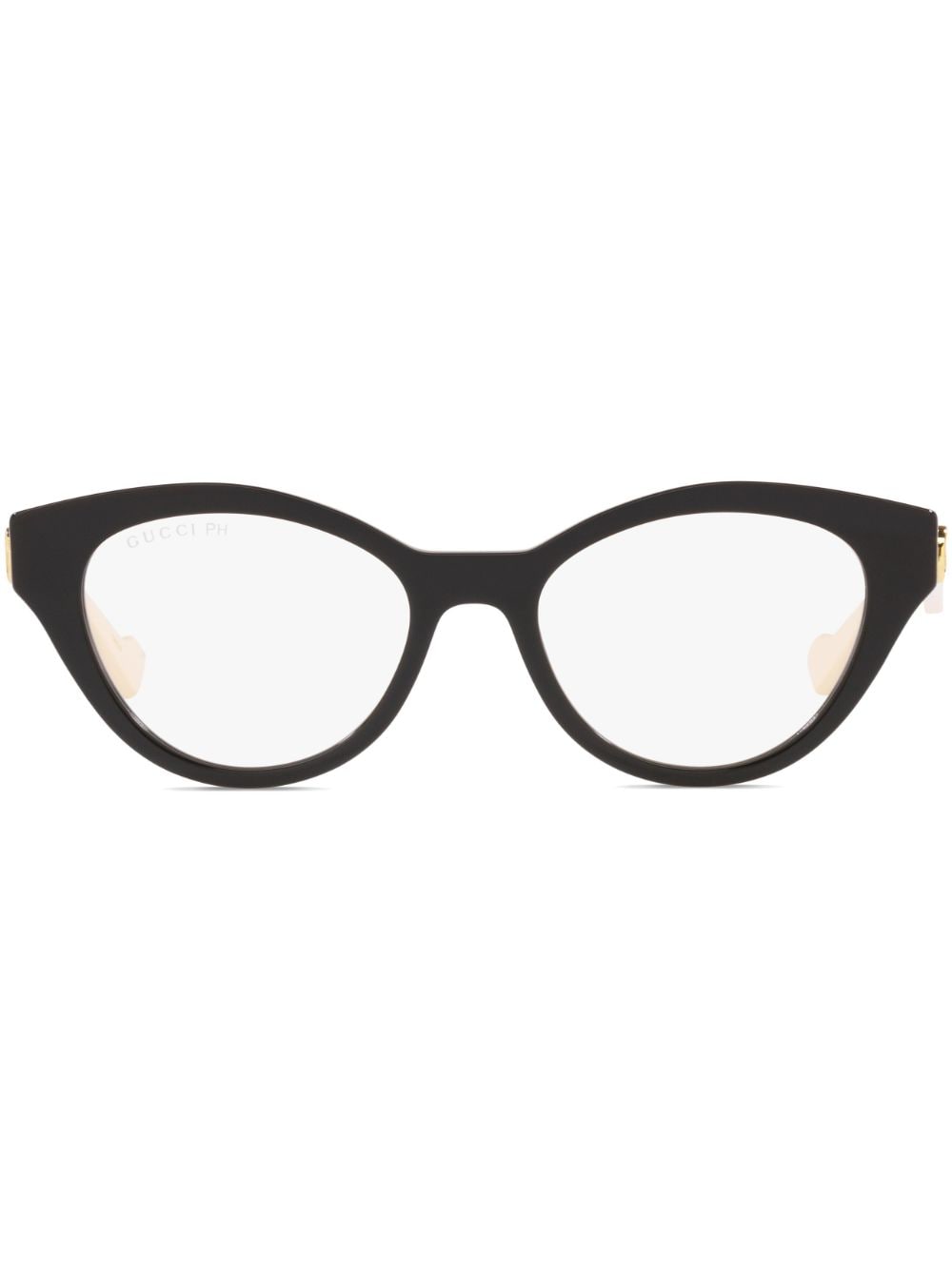 Gucci Eyewear Brille mit ovalem Gestell - Schwarz von Gucci Eyewear