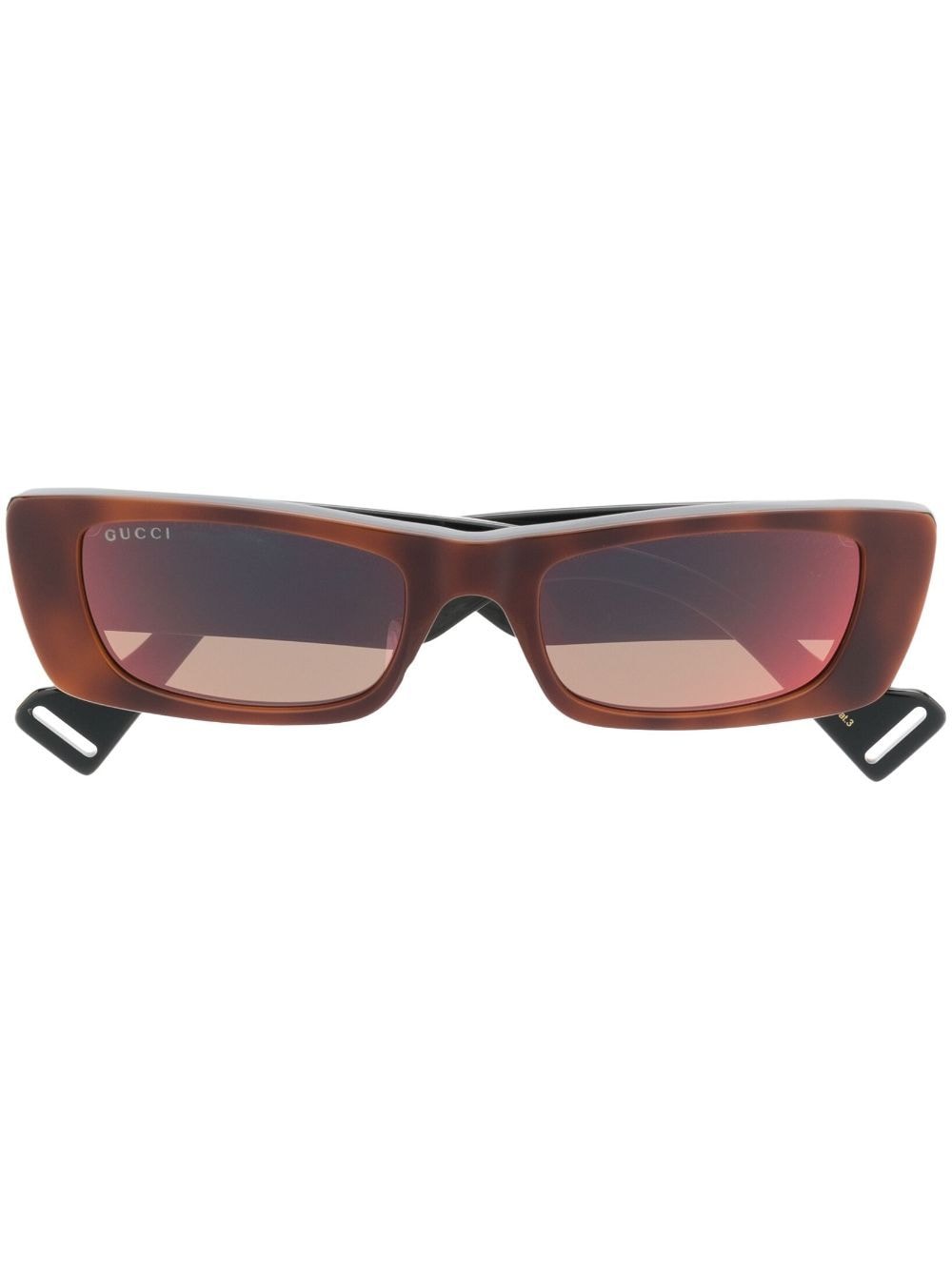 Gucci Eyewear Eckige Sonnenbrille mit GG - Braun von Gucci Eyewear