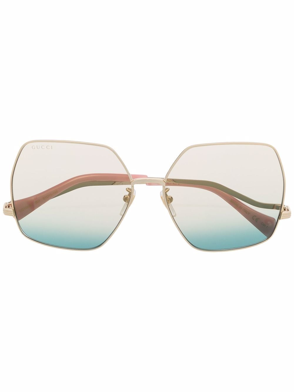 Gucci Eyewear Oversized-Sonnenbrille - Gold von Gucci Eyewear