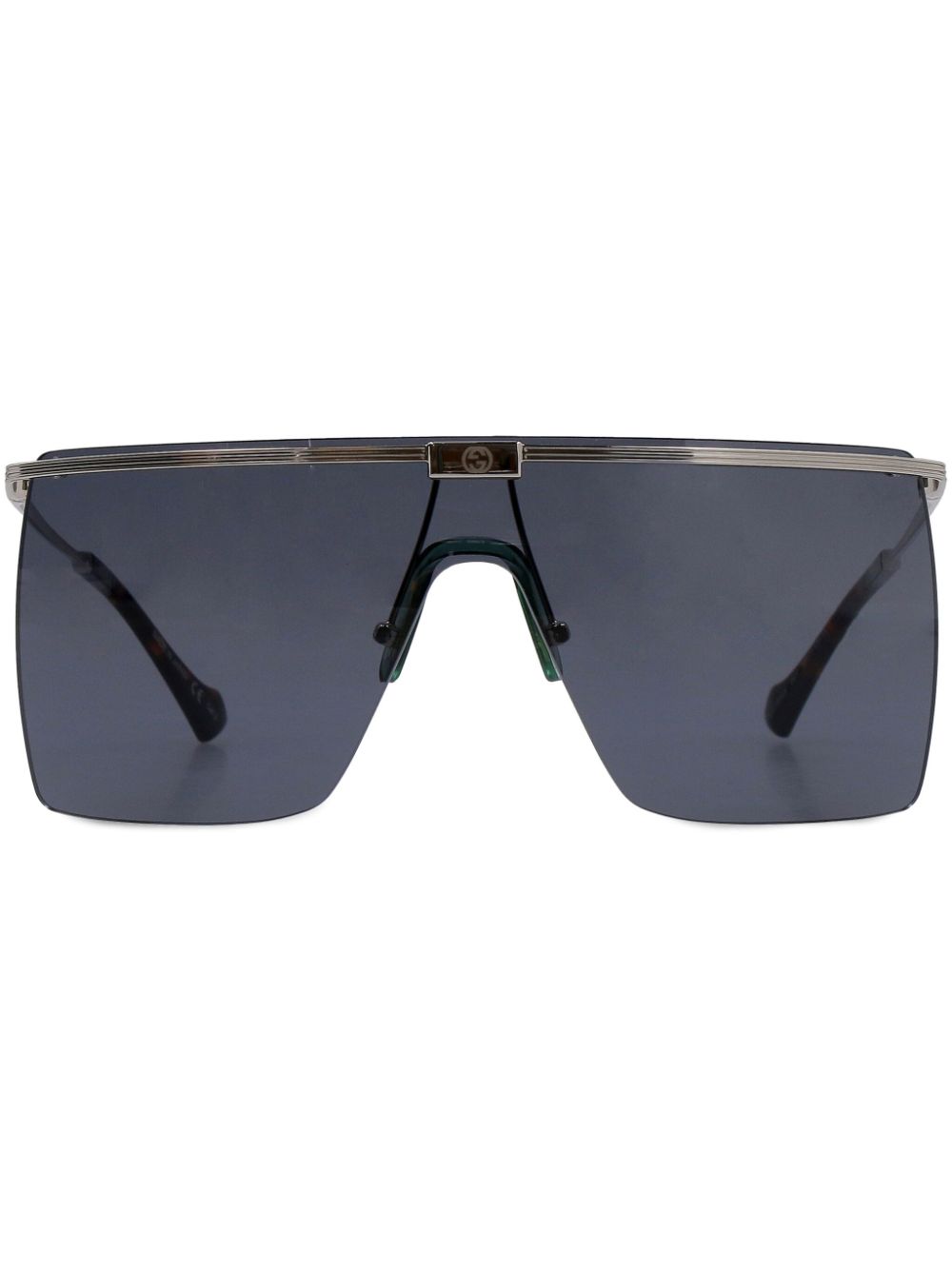 Gucci Eyewear Oversized-Sonnenbrille in Schildpattoptik - Silber von Gucci Eyewear