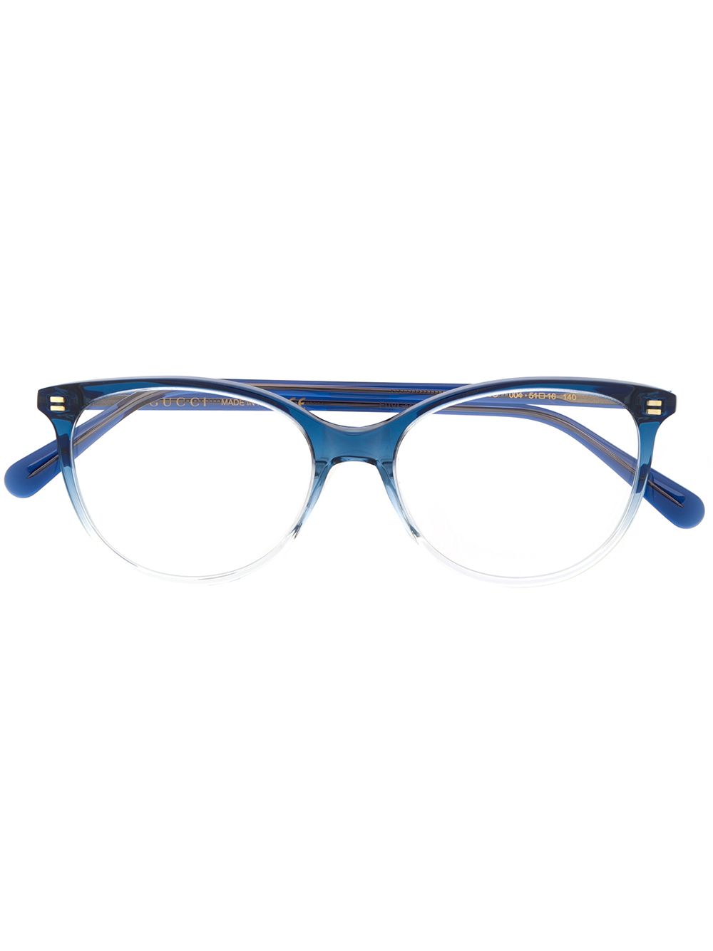 Gucci Eyewear Runde Brille mit Farbverlauf - Blau von Gucci Eyewear