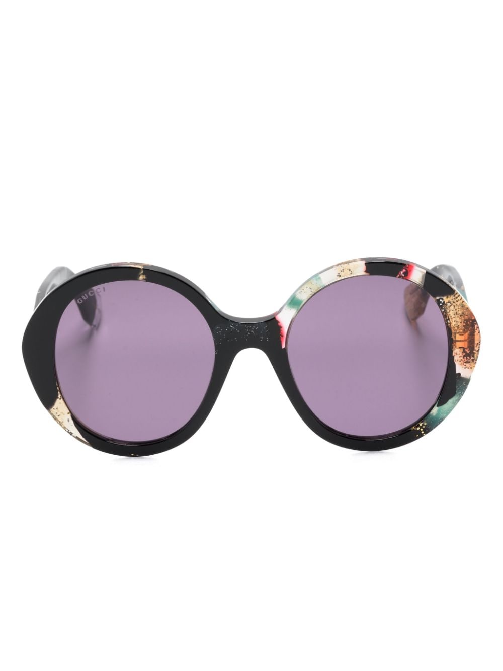 Gucci Eyewear Runde Sonnenbrille - Schwarz von Gucci Eyewear