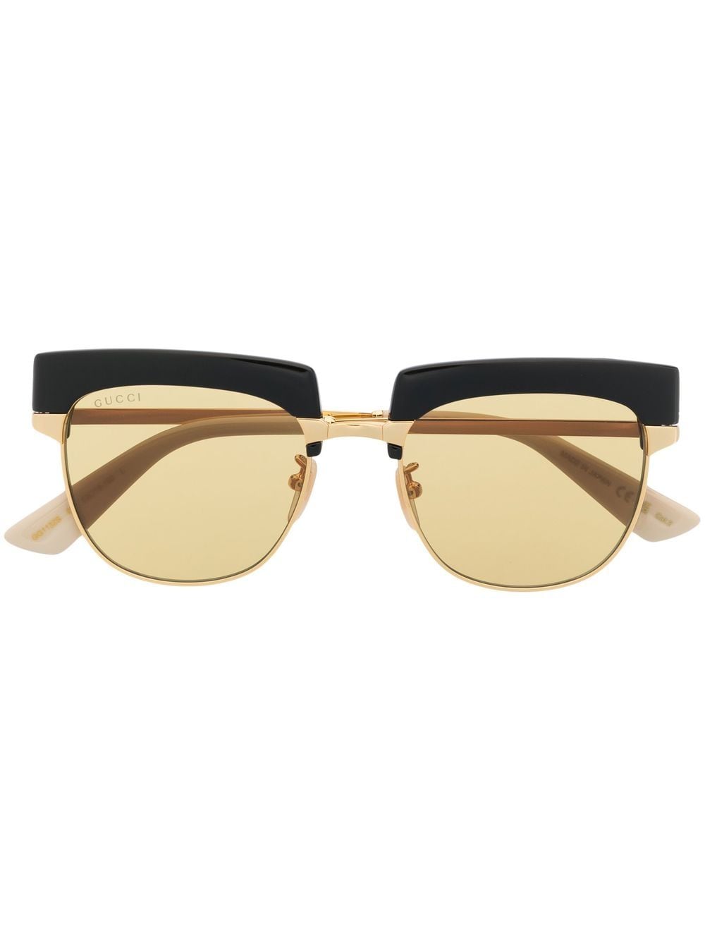 Gucci Eyewear Sonnenbrille in Colour-Block-Optik - Gold von Gucci Eyewear