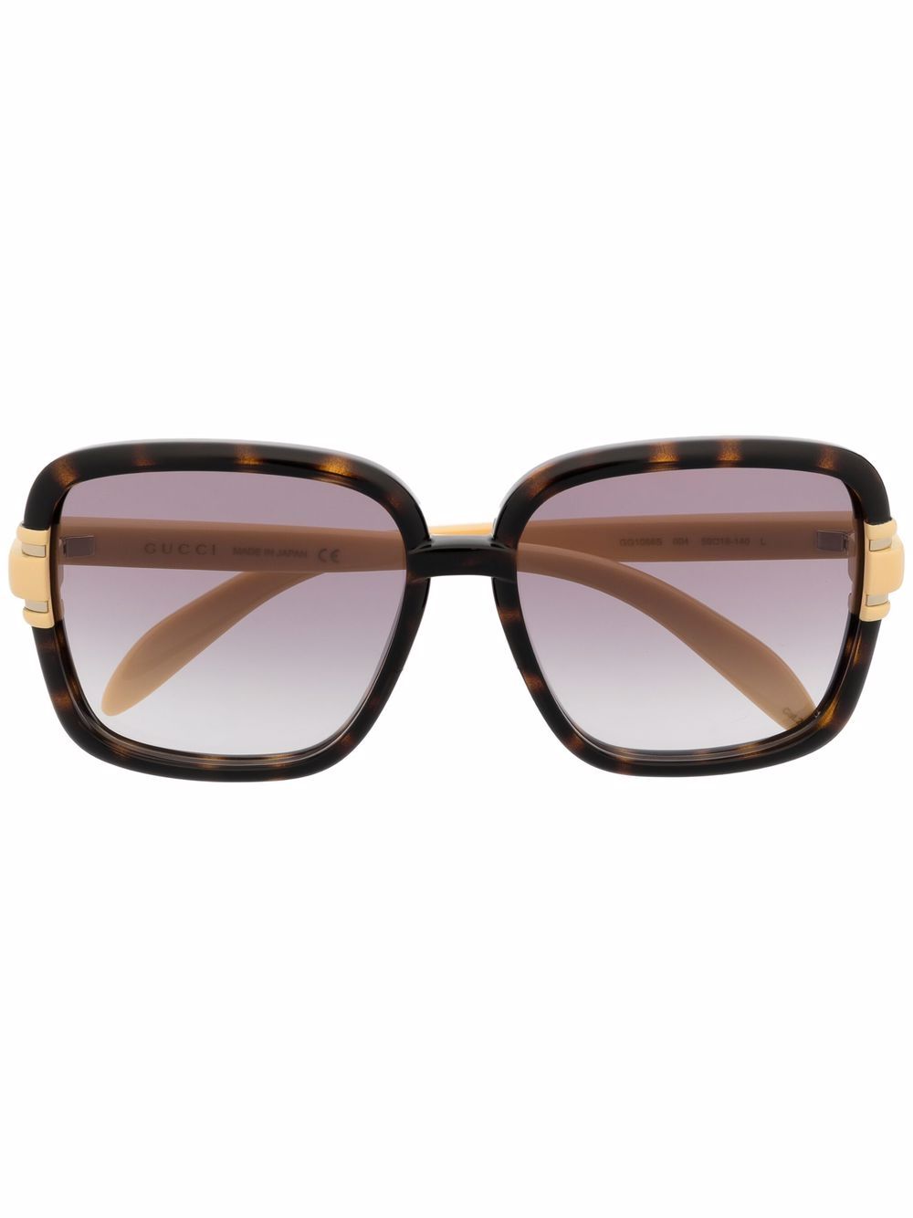 Gucci Eyewear Sonnenbrille in Schildpattoptik - Nude von Gucci Eyewear