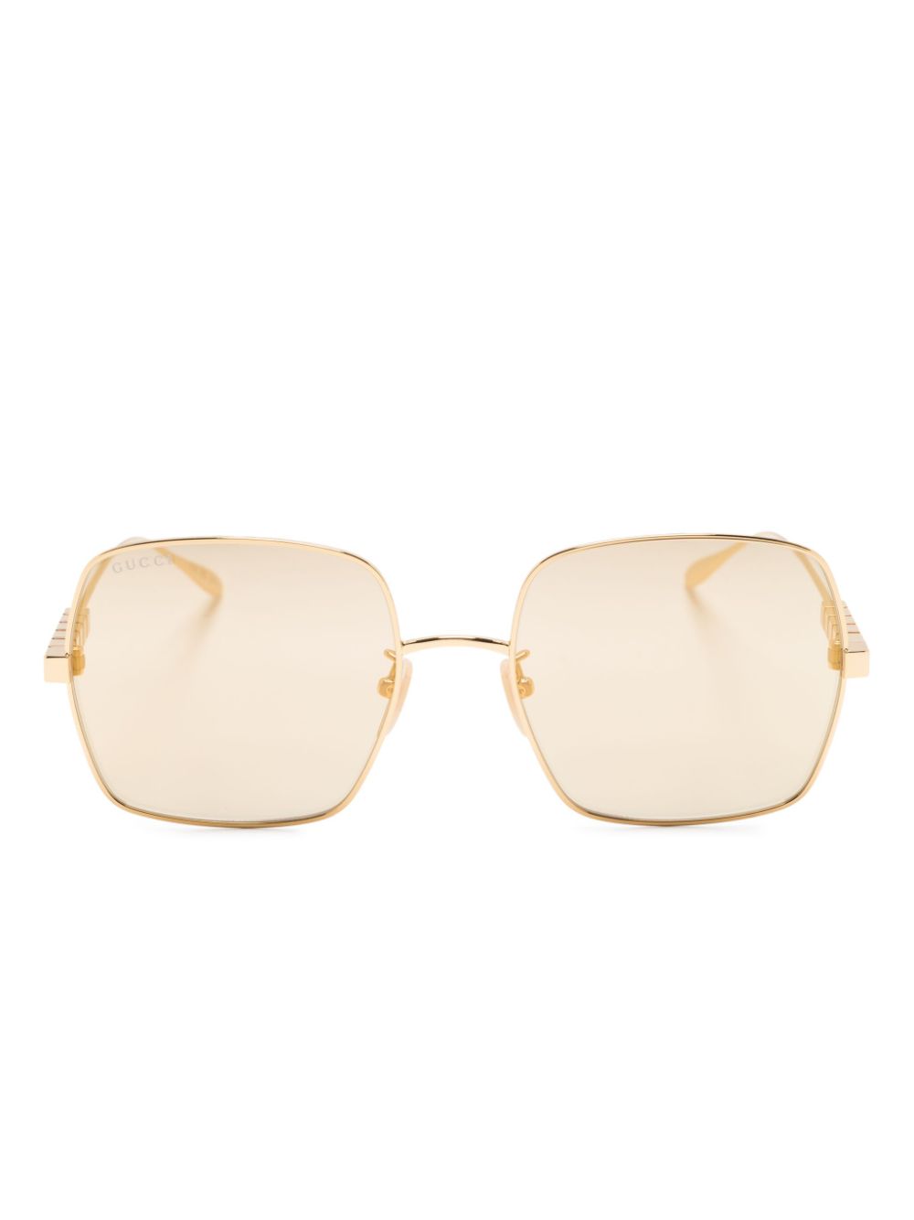 Gucci Eyewear Sonnenbrille mit eckigem Gestell - Gold von Gucci Eyewear