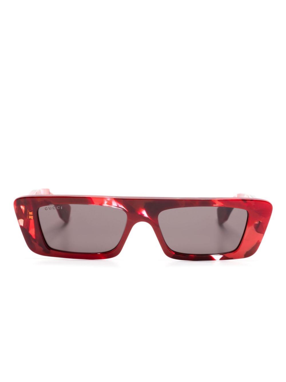 Gucci Eyewear Sonnenbrille mit eckigem Gestell - Rot von Gucci Eyewear