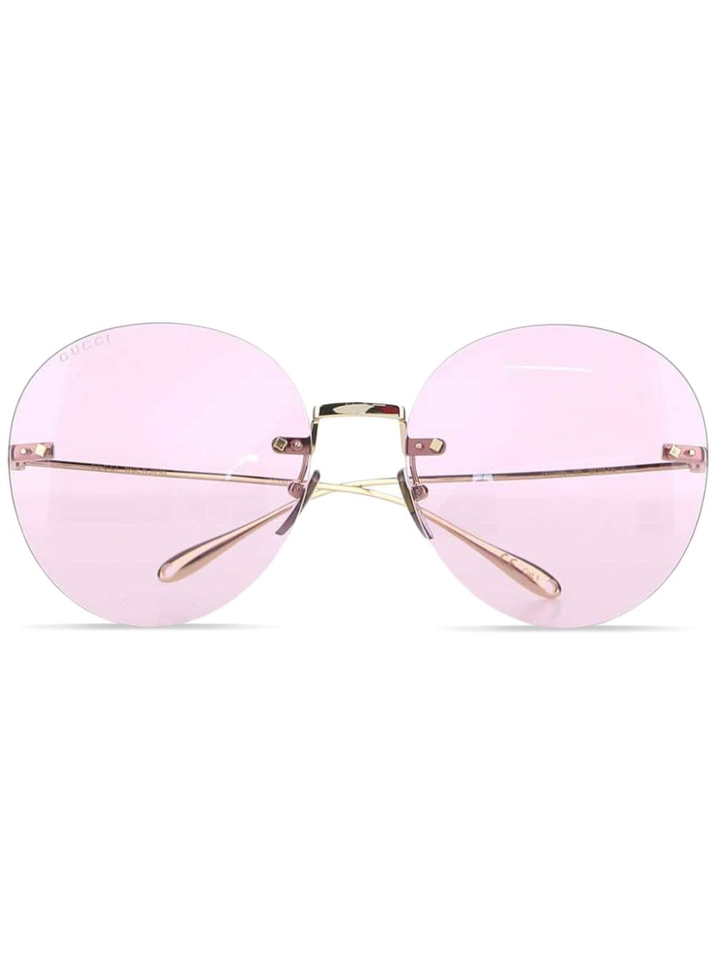 Gucci Eyewear Sonnenbrille mit rundem Gestell - Gold von Gucci Eyewear