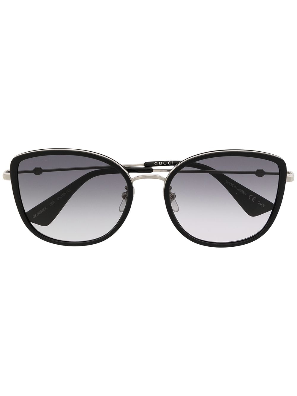 Gucci Eyewear Sonnenbrille mit rundem Gestell - Schwarz von Gucci Eyewear