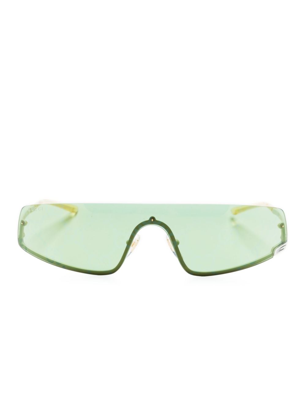 Gucci Eyewear Square G Sonnenbrille mit Shield-Gestell - Grün von Gucci Eyewear