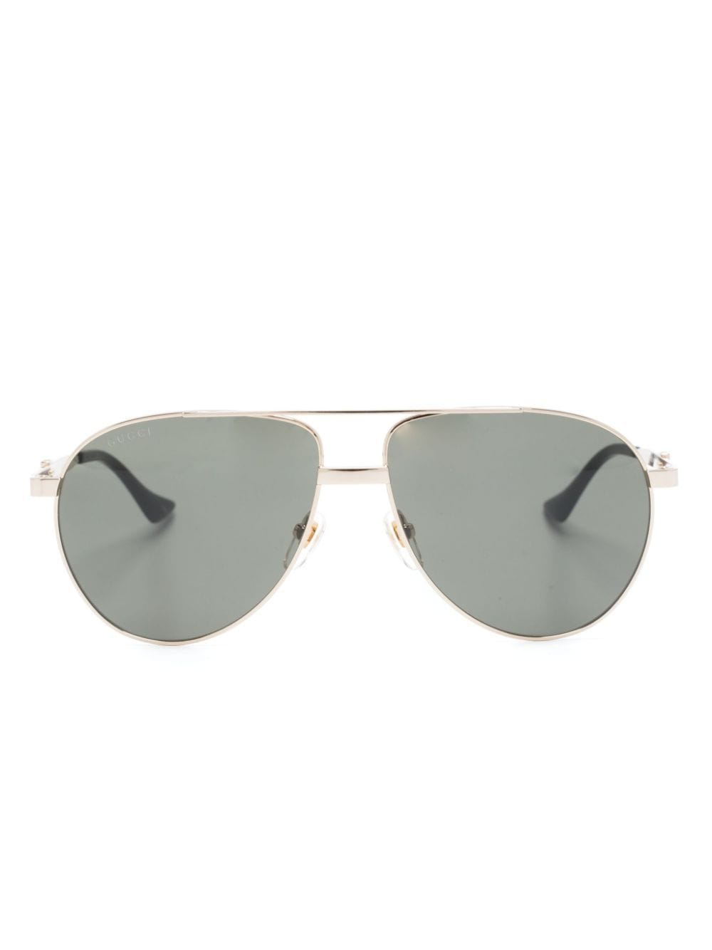 Gucci Eyewear Pilotenbrille mit Web-Detail - Gold von Gucci Eyewear