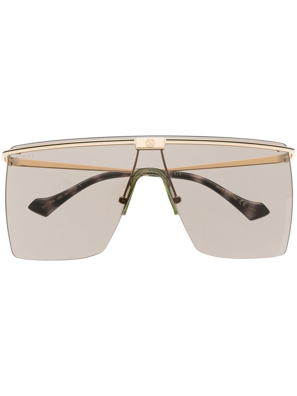 Gucci Eyewear Sonnenbrille mit Oversized-Gestell - Gold von Gucci Eyewear