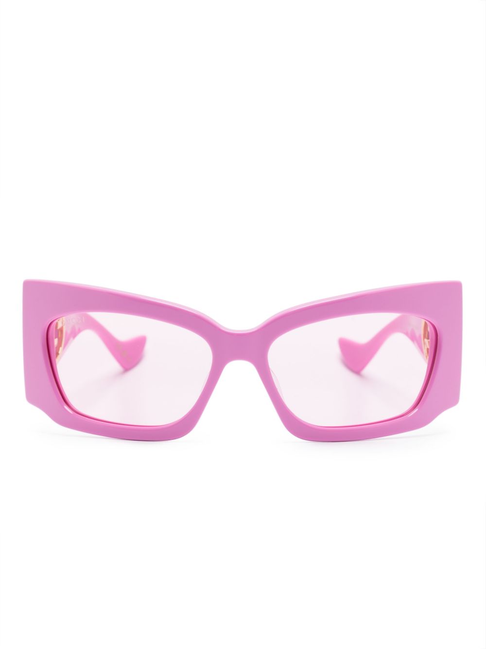 Gucci Eyewear Sonnenbrille mit geometrischem Gestell - Rosa von Gucci Eyewear