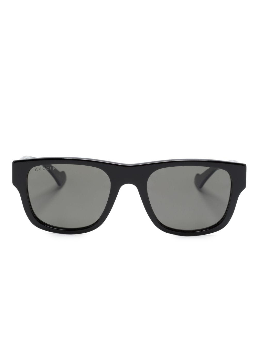 Gucci Eyewear Eckige Sonnenbrille mit Logo - Schwarz von Gucci Eyewear
