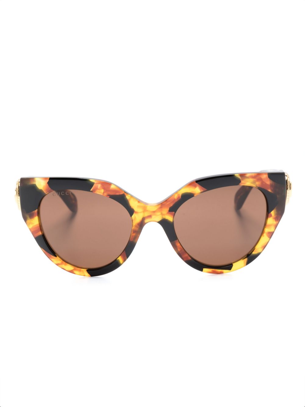 Gucci Eyewear Cat-Eye-Sonnenbrille mit Logo - Braun von Gucci Eyewear