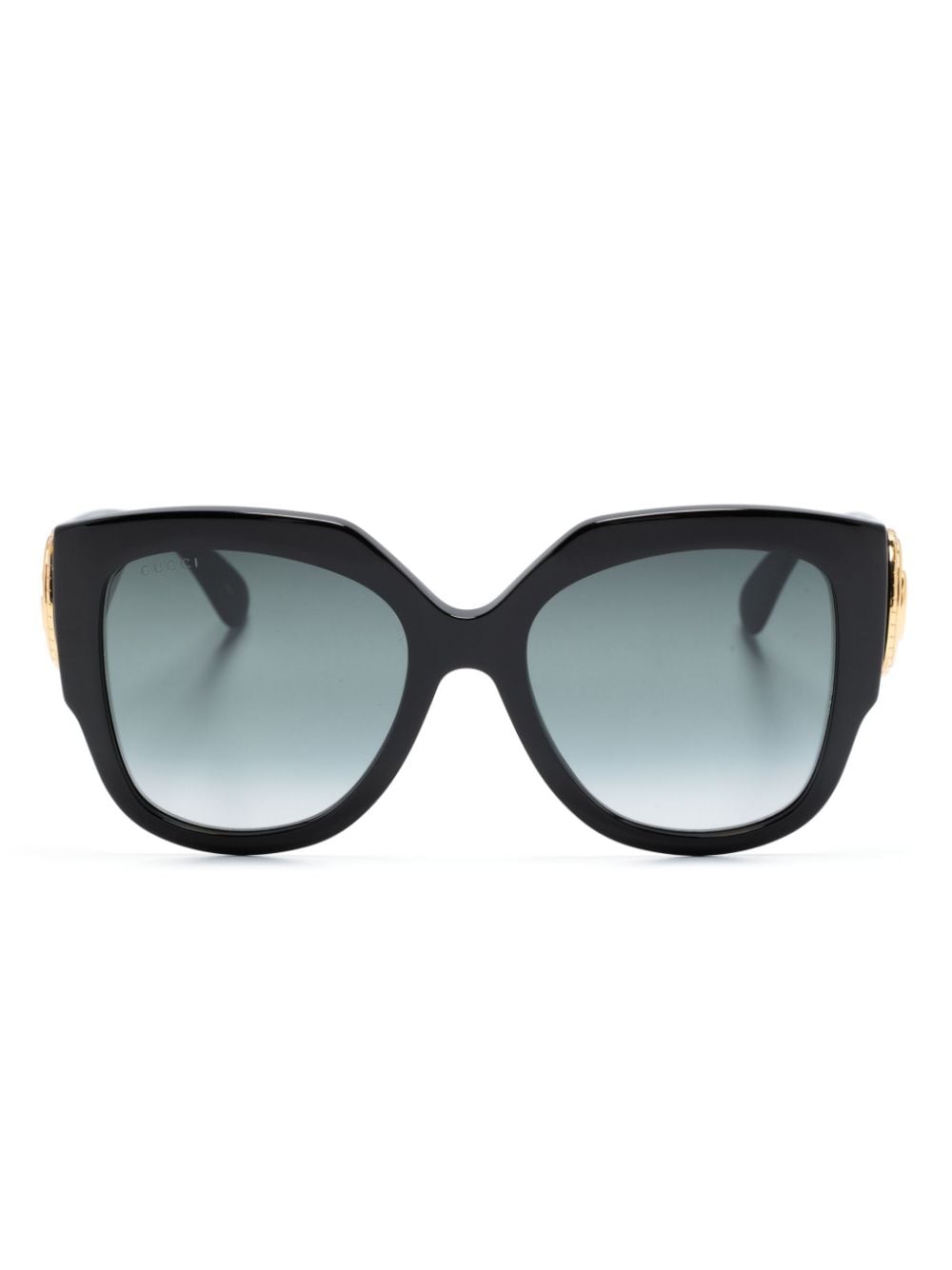 Gucci Eyewear Sonnenbrille mit rundem Gestell - Schwarz von Gucci Eyewear