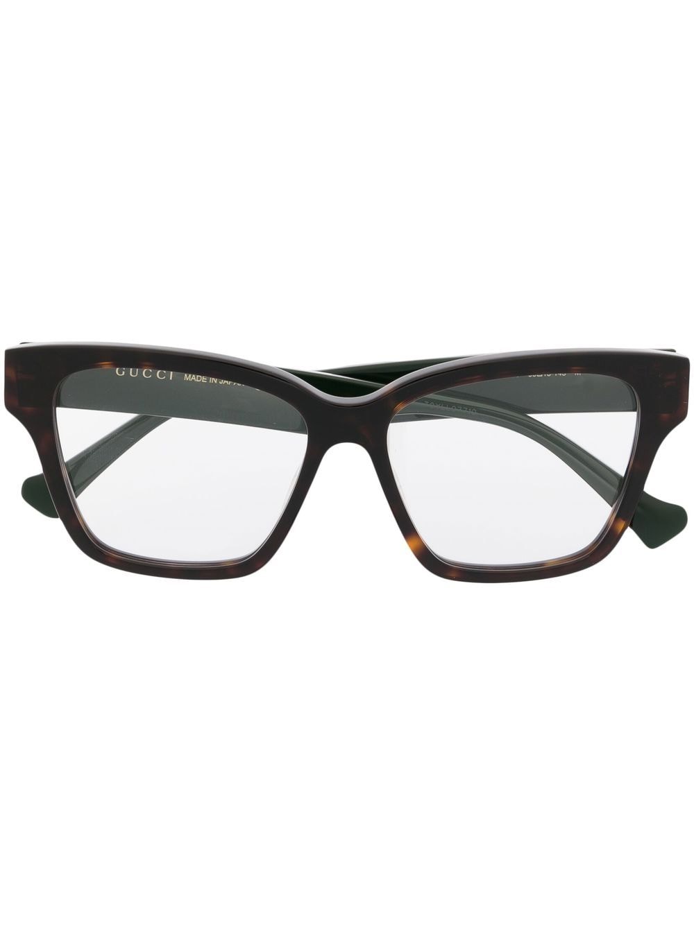 Gucci Eyewear Brille mit eckigem Gestell - Braun von Gucci Eyewear