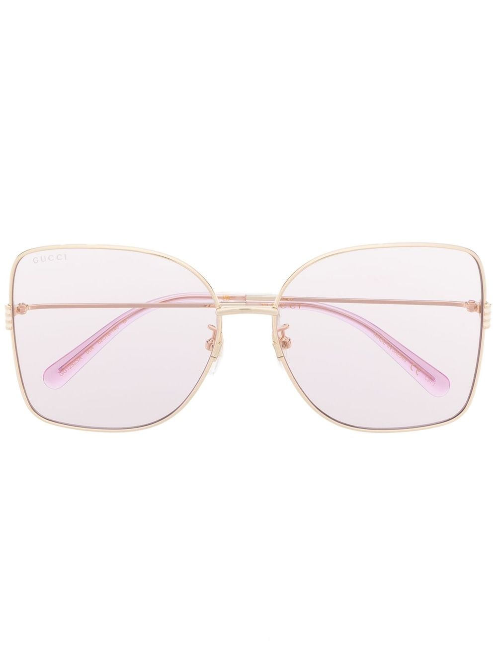 Gucci Eyewear Sonnenbrille mit Oversized-Gestell - Gold von Gucci Eyewear