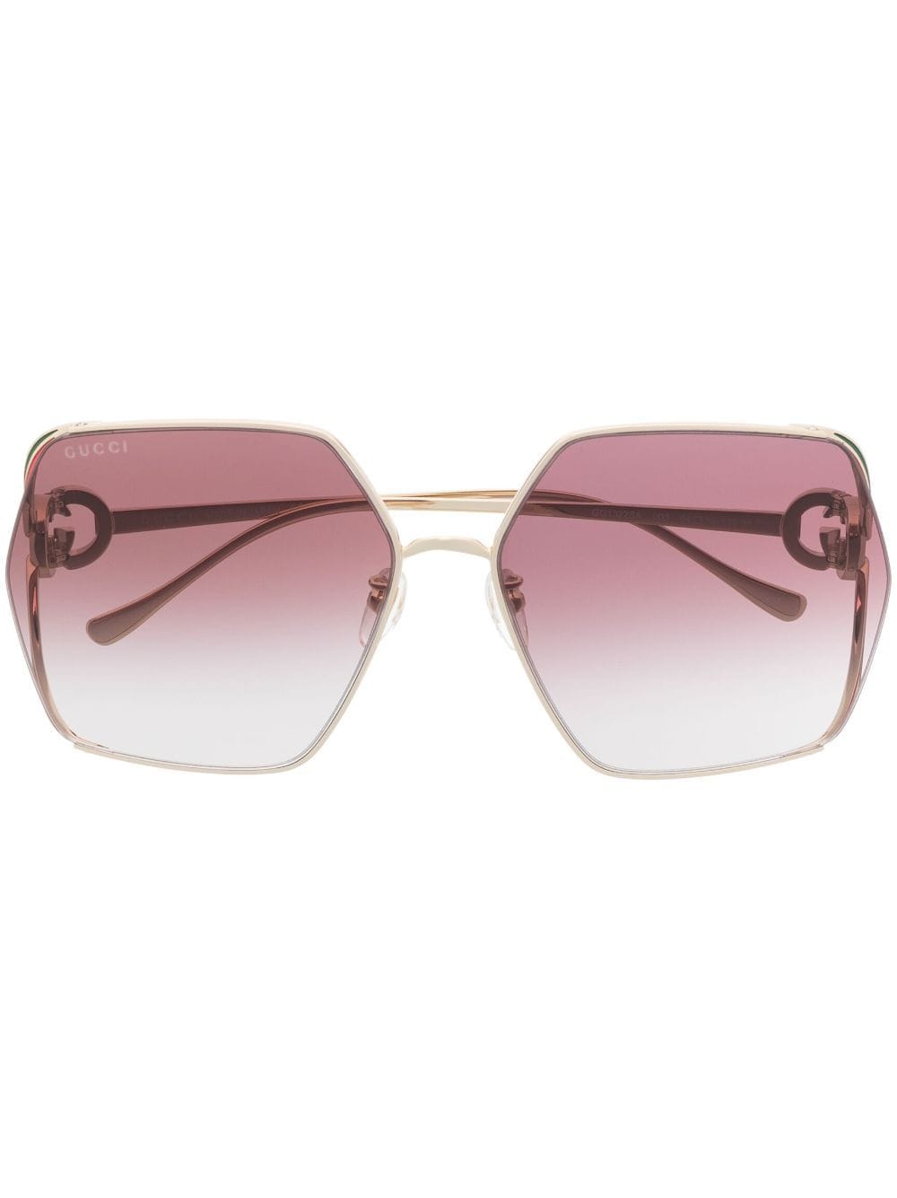 Gucci Eyewear Sonnenbrille im Oversized-Look - Gold von Gucci Eyewear