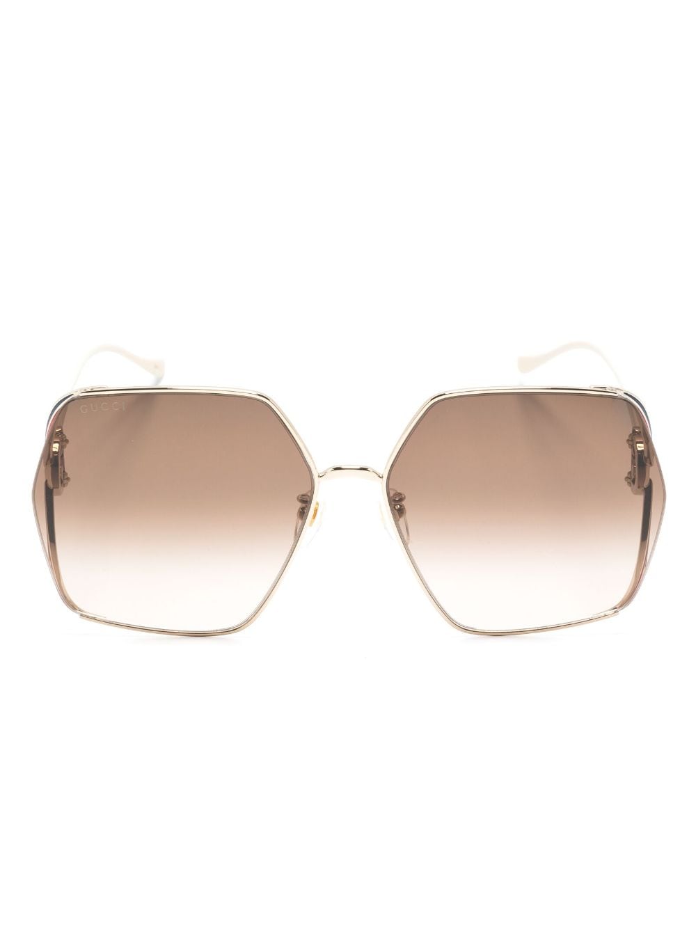 Gucci Eyewear Eckige Oversized-Sonnenbrille - Gold von Gucci Eyewear