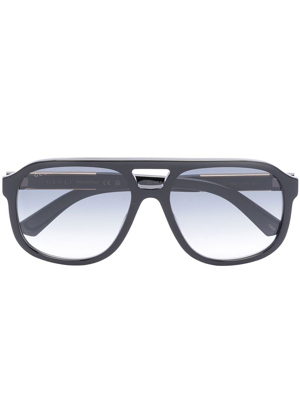 Gucci Eyewear Verspiegelte Pilotenbrille - Schwarz von Gucci Eyewear