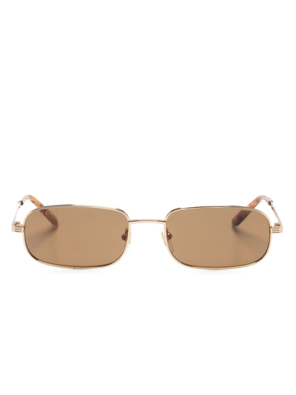 Gucci Eyewear Sonnenbrille mit eckigem Gestell - Gold von Gucci Eyewear